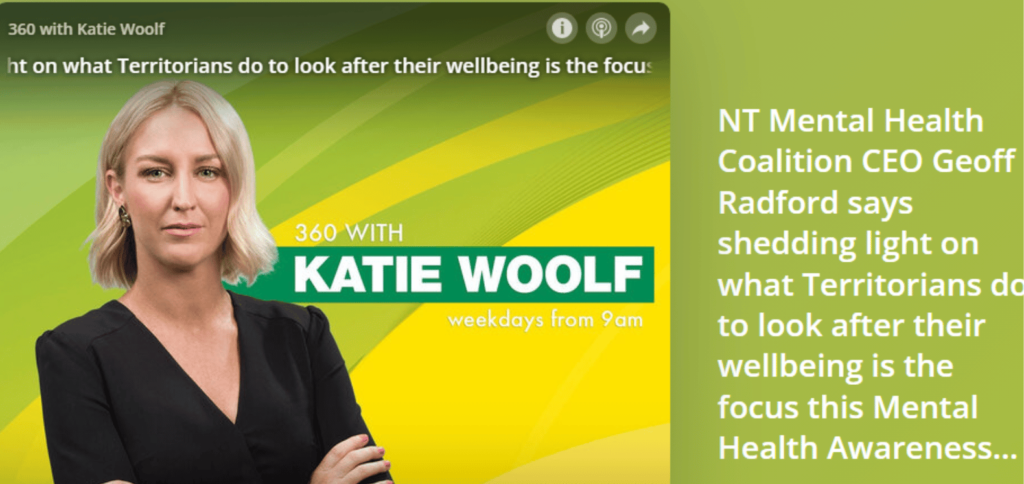 Geoff Radford radio interview with Katie Woolf for NT Mental Health Week 2023